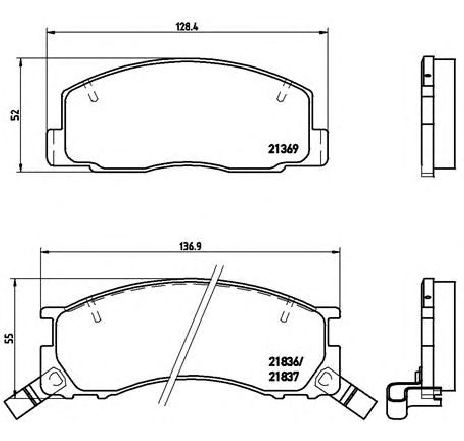 Set placute frana,frana disc BREMBO P 83 029 Set placute frana,frana disc BREMBO P 83 029