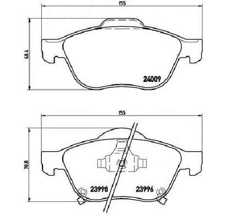 Set placute frana,frana disc BREMBO P 83 043 Set placute frana,frana disc BREMBO P 83 043