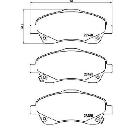 Set placute frana,frana disc BREMBO P 83 046</br>Piesa auto pentru Frana disc Set placute frana,frana disc BREMBO P 83 046</br>Piesa auto pentru Frana disc