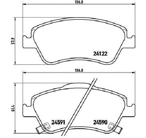 Set placute frana,frana disc BREMBO P 83 079 Set placute frana,frana disc BREMBO P 83 079