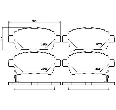Set placute frana,frana disc BREMBO P 83 097 Set placute frana,frana disc BREMBO P 83 097