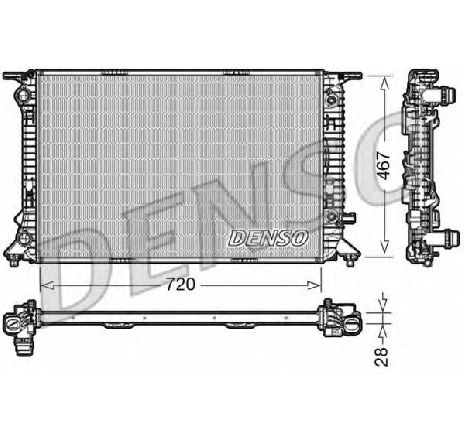 Radiator, racire motor DENSO DRM02021</br>Piesa auto pentru Radiator racire apa/ ulei Radiator, racire motor DENSO DRM02021</br>Piesa auto pentru Radiator racire apa/ ulei