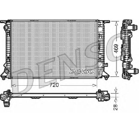 Radiator, racire motor DENSO DRM02022</br>Piesa auto pentru Radiator racire apa/ ulei Radiator, racire motor DENSO DRM02022</br>Piesa auto pentru Radiator racire apa/ ulei