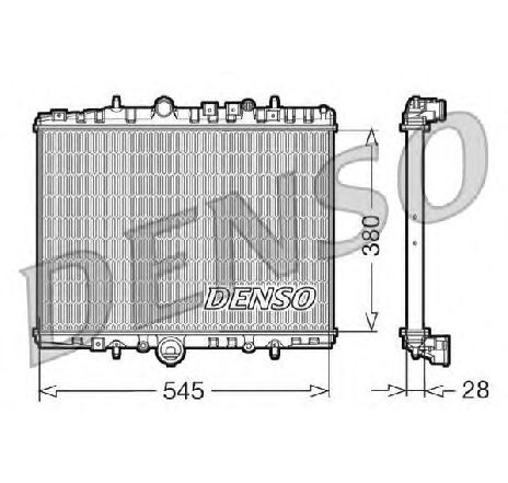 Radiator, racire motor DENSO DRM07056 Radiator, racire motor DENSO DRM07056