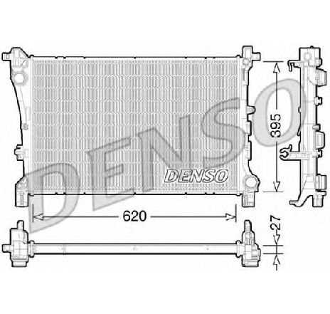 Radiator, racire motor DENSO DRM09167 Radiator, racire motor DENSO DRM09167