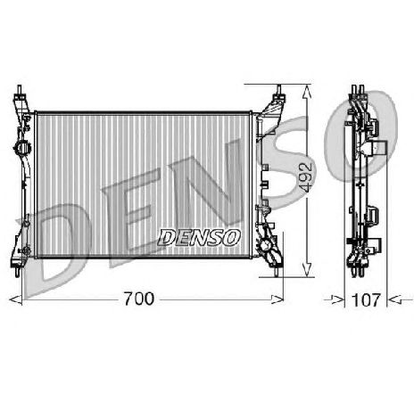 Radiator, racire motor DENSO DRM09170</br>Piesa auto pentru Radiator racire apa/ ulei Radiator, racire motor DENSO DRM09170</br>Piesa auto pentru Radiator racire apa/ ulei