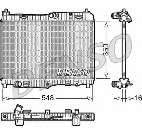 Radiator, racire motor DENSO DRM10005</br>Piesa auto pentru Radiator racire apa/ ulei Radiator, racire motor DENSO DRM10005</br>Piesa auto pentru Radiator racire apa/ ulei