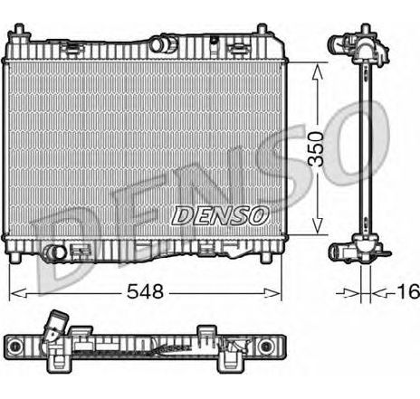 Radiator, racire motor DENSO DRM10006</br>Piesa auto pentru Radiator racire apa/ ulei Radiator, racire motor DENSO DRM10006</br>Piesa auto pentru Radiator racire apa/ ulei