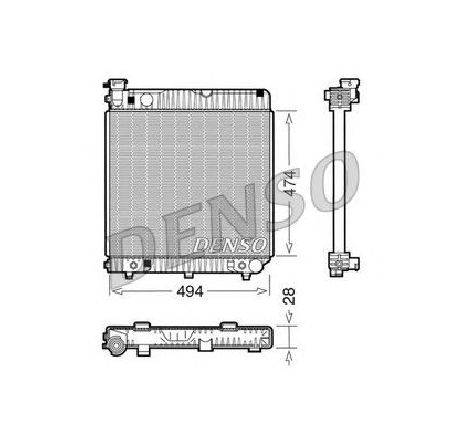 Radiator, racire motor DENSO DRM17002 Radiator, racire motor DENSO DRM17002