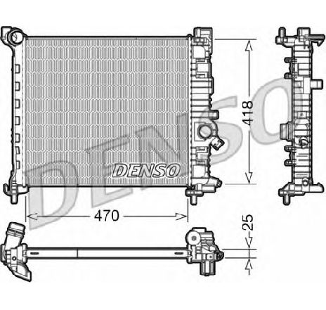 Radiator, racire motor DENSO DRM20114</br>Piesa auto pentru Radiator racire apa/ ulei Radiator, racire motor DENSO DRM20114</br>Piesa auto pentru Radiator racire apa/ ulei