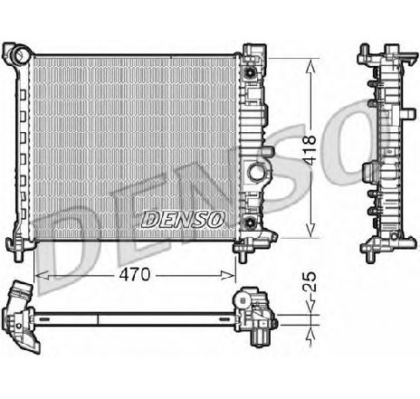 Radiator, racire motor DENSO DRM20116</br>Piesa auto pentru Radiator racire apa/ ulei Radiator, racire motor DENSO DRM20116</br>Piesa auto pentru Radiator racire apa/ ulei