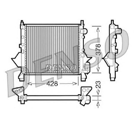 Radiator, racire motor DENSO DRM23080</br>Piesa auto pentru Radiator racire apa/ ulei Radiator, racire motor DENSO DRM23080</br>Piesa auto pentru Radiator racire apa/ ulei