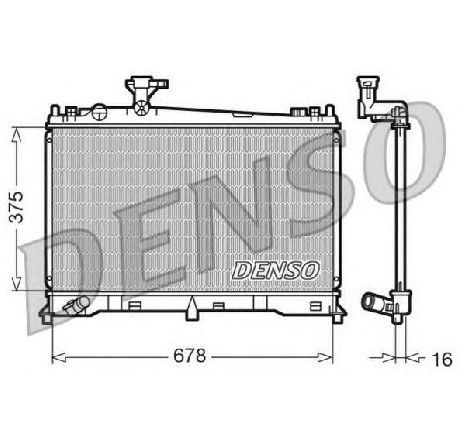Radiator, racire motor DENSO DRM44010</br>Piesa auto pentru Radiator racire apa/ ulei Radiator, racire motor DENSO DRM44010</br>Piesa auto pentru Radiator racire apa/ ulei