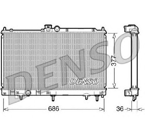 Radiator, racire motor DENSO DRM45026</br>Piesa auto pentru Radiator racire apa/ ulei Radiator, racire motor DENSO DRM45026</br>Piesa auto pentru Radiator racire apa/ ulei