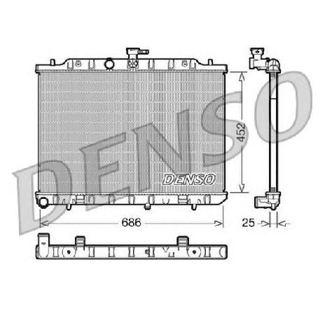 Radiator, racire motor DENSO DRM46007</br>Piesa auto pentru Radiator racire apa/ ulei Radiator, racire motor DENSO DRM46007</br>Piesa auto pentru Radiator racire apa/ ulei