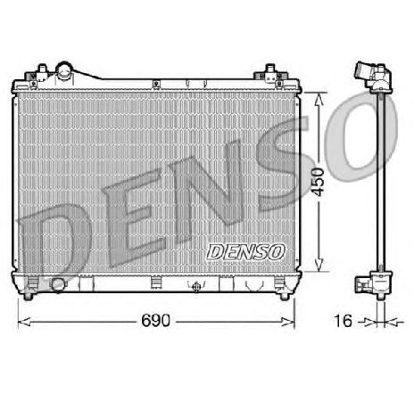 Radiator, racire motor DENSO DRM47016</br>Piesa auto pentru Radiator racire apa/ ulei Radiator, racire motor DENSO DRM47016</br>Piesa auto pentru Radiator racire apa/ ulei