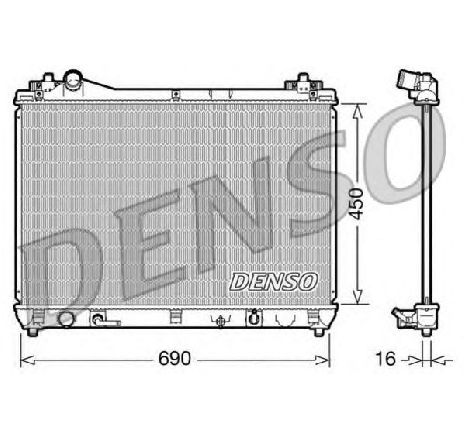 Radiator, racire motor DENSO DRM47017</br>Piesa auto pentru Radiator racire apa/ ulei Radiator, racire motor DENSO DRM47017</br>Piesa auto pentru Radiator racire apa/ ulei