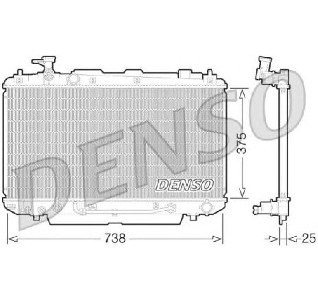 Radiator, racire motor DENSO DRM50064</br>Piesa auto pentru Radiator racire apa/ ulei Radiator, racire motor DENSO DRM50064</br>Piesa auto pentru Radiator racire apa/ ulei