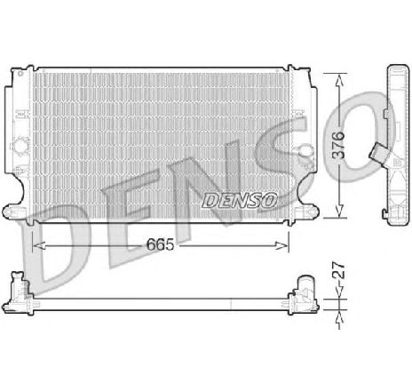 Radiator, racire motor DENSO DRM50072</br>Piesa auto pentru Radiator racire apa/ ulei Radiator, racire motor DENSO DRM50072</br>Piesa auto pentru Radiator racire apa/ ulei