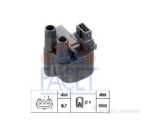 Bobina de inductie FACET 9.6276</br>Piesa auto pentru Aprindere scanteie/incandescenta Bobina de inductie FACET 9.6276</br>Piesa auto pentru Aprindere scanteie/incandescenta