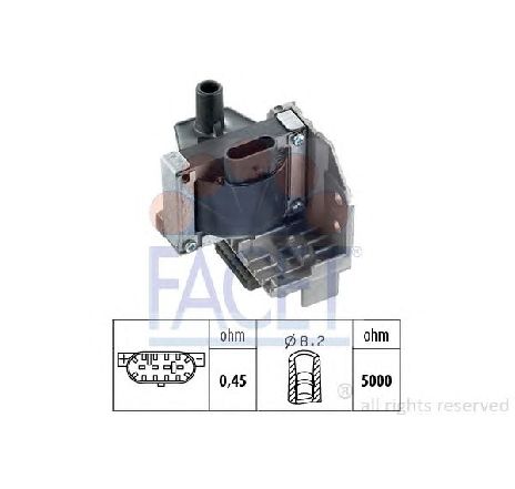 Bobina, aprindere FACET 9.8003</br>Piesa auto pentru Aprindere scanteie/incandescenta Bobina, aprindere FACET 9.8003</br>Piesa auto pentru Aprindere scanteie/incandescenta