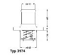 Termostat,lichid racire WAHLER 3174.89D