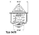 Termostat,lichid racire WAHLER 3478.82D
