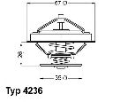 Termostat,lichid racire WAHLER 4236.88D