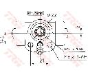 Cilindru receptor frana TRW BWA108</br>Piesa auto pentru Sistem de franare