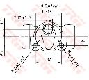 Cilindru receptor frana TRW BWB139