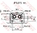 Cilindru receptor frana TRW BWB144</br>Piesa auto pentru Sistem de franare