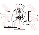 Cilindru receptor frana TRW BWC156