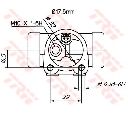 Cilindru receptor frana TRW BWC162</br>Piesa auto pentru Sistem de franare