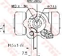 Cilindru receptor frana TRW BWC250</br>Piesa auto pentru Sistem de franare