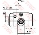 Cilindru receptor frana TRW BWC252</br>Piesa auto pentru Sistem de franare