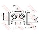 Cilindru receptor frana TRW BWD101</br>Piesa auto pentru Sistem de franare