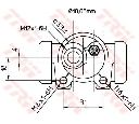 Cilindru receptor frana TRW BWD130</br>Piesa auto pentru Sistem de franare