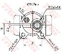 Cilindru receptor frana TRW BWD133</br>Piesa auto pentru Sistem de franare