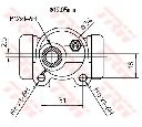 Cilindru receptor frana TRW BWD134</br>Piesa auto pentru Sistem de franare