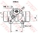 Cilindru receptor frana TRW BWD136