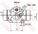 Cilindru receptor frana TRW BWD137