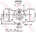 Cilindru receptor frana TRW BWD138