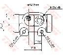 Cilindru receptor frana TRW BWD181</br>Piesa auto pentru Sistem de franare