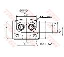 Cilindru receptor frana TRW BWD185