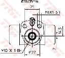 Cilindru receptor frana TRW BWD268</br>Piesa auto pentru Sistem de franare
