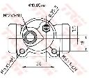 Cilindru receptor frana TRW BWD300</br>Piesa auto pentru Sistem de franare