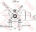 Cilindru receptor frana TRW BWD302</br>Piesa auto pentru Sistem de franare