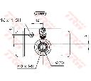 Cilindru receptor frana TRW BWD310
