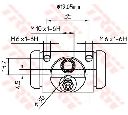 Cilindru receptor frana TRW BWD312</br>Piesa auto pentru Sistem de franare