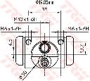 Cilindru receptor frana TRW BWD314</br>Piesa auto pentru Sistem de franare